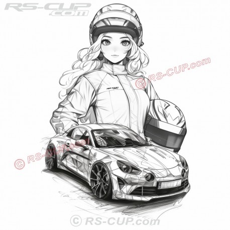 A110 MANGA Männer T-Shirt mit ALPINE A110 design by Dulys