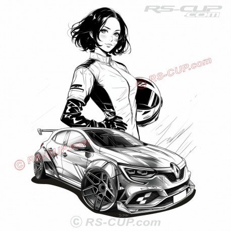 Manga Megane 4 RS wide body Männer T-Shirt