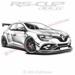 Megane 4 RS wide body designer style Tshirt homme