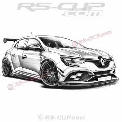 Megane 4 RS wide body designer style Tshirt homme