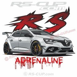 100% ADRENALINE Männer T-Shirt mit MEGANE 4 RS