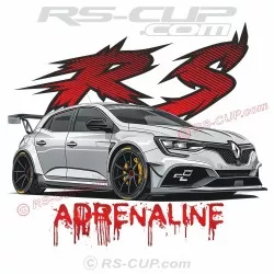 100% ADRENALINE Tshirt homme avec MEGANE 4 RS