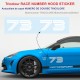 3 numéros de course + autocollant bande tricolore pour capot moteur Alpine A110