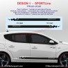 Set of 2 SPORTLINE side skirt sticker decal for Dacia Sandero and Stepway