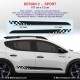 Lot de 2 sticker bandes latérales SPORTLINE pour Dacia Sandero et Stepway