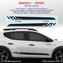 Set of 2 SPORTLINE side skirt sticker decal for Dacia Sandero and Stepway