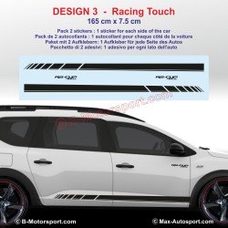 Set of 2 SPORTLINE side skirt sticker decal for Dacia Sandero and Stepway