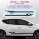 Lot de 2 sticker bandes latérales TRACKDAY pour Dacia Sandero et Stepway