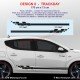 Set of 2 TRACKDAY side skirt sticker decal for Dacia Sandero and Stepway