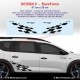 Set of 2 TRACKDAY side skirt sticker decal for Dacia Sandero and Stepway