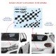 Autocollant pour Duster Sandero Spring damier de course pour le capot et le coffre arrière