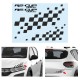 Autocollant pour Duster Sandero Spring damier de course pour le capot et le coffre arrière
