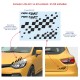 Schachbrett Aufkleber für Clio Megane Twingo Captur Rafale Motorhaube und Kofferraum