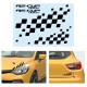 Autocollant pour Clio Megane Twingo Captur Rafale damier de course pour le capot et le coffre arrière