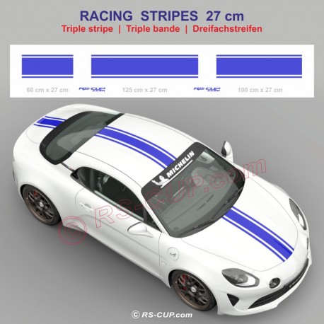 Dopple streifen 27 cm Breite Aufkleber Logo für  ALPINE A110 A110S PURE LEGEND