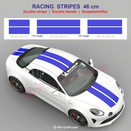 Triple stripe wide 27 cm sticker decal  for ALPINE A110 A110S PURE LEGEND