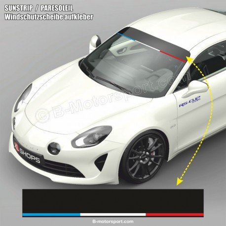 Windshield decal for ALPINE A110 FRANCE Tricolor Stripe