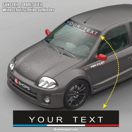 Windshield decal with customizable text for ALPINE A110