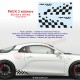 2 Racing chequered flag sticker decal for ALPINE A110