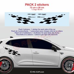 RS DESIGN Seitenstreifen Aufkleber für RENAULT TWINGO