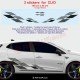 RS-ULTIME Seitenstreifen Aufkleber für RENAULT CAPTUR CLIO 5 E-TECH MEGANE