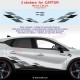 RS-ULTIME Seitenstreifen Aufkleber für RENAULT CAPTUR CLIO 5 E-TECH MEGANE