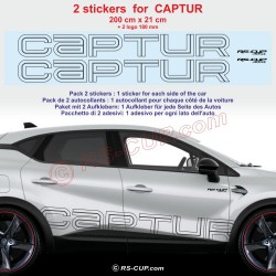 Kit sticker CAPTUR OUTLINE pour Renault Captur 1 et 2