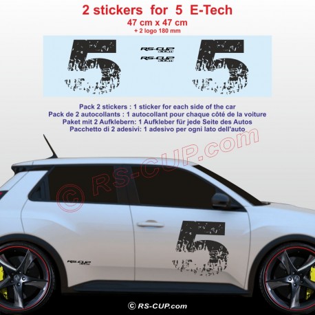 RS-ULTIME Seitenstreifen Aufkleber für RENAULT CAPTUR CLIO 5 E-TECH MEGANE