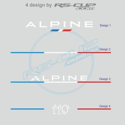 Lettrage pare-soleil sans fond pour ALPINE A110