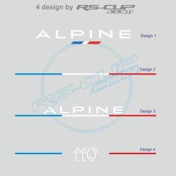 Lettrage pare-soleil sans fond pour ALPINE A110