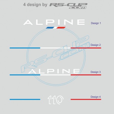 Lettrage pare-soleil sans fond pour ALPINE A110