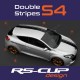 Douple asymetric stripe TYPE S4 for RENAULT Twingo Clio Megane