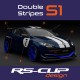 Double bande Rallye TYPE S1 pour RENAULT Twingo Clio Megane