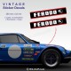 Lot de 2 stickers FERODO 28 cm pour ALPINE RENAULT et Renault Gordini