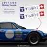Lot de 2 stickers TISSOT 28 cm pour ALPINE RENAULT et Renault Gordini