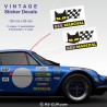 2 sticker decals S.E.V. MARCHAL 13 cm for ALPINE RENAULT
