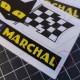 2 sticker decals S.E.V. MARCHAL 9 cm for ALPINE RENAULT