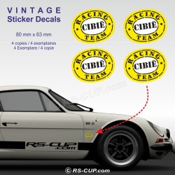 4 sticker decals Cibié 8 cm for ALPINE RENAULT