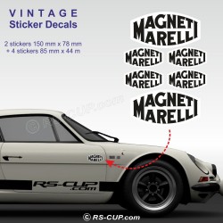MAGNETI MARELLI design 3 - Pack of 6 sticker decals for Alpine Renault and Renault Gordini