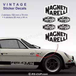 MAGNETI MARELLI design 3 - Lot de 6 stickers pour Alpine Renault et Renault Gordini