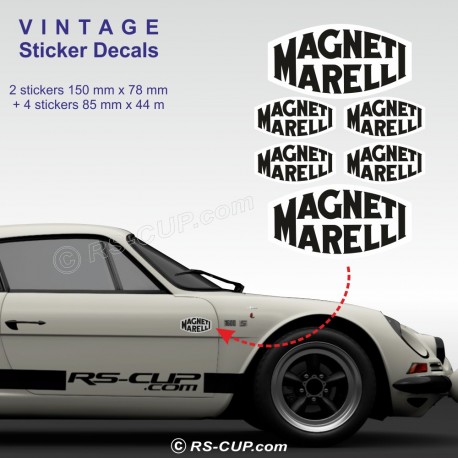 MAGNETI MARELLI design 3 - 6 vintage Aufkleber für Alpine Renault und Renault Gordini