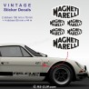MAGNETI MARELLI design 3 - Pack of 6 sticker decals for Alpine Renault and Renault Gordini