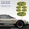 MAGNETI MARELLI design 4 - 6 vintage Aufkleber für Alpine Renault und Renault Gordini