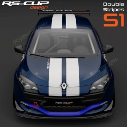 Double stripe Rally TYPE S1 for RENAULT Twingo Clio Megane