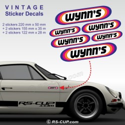 WYNN'S - Pack of 6 sticker decals for Alpine Renault and Renault Gordini
