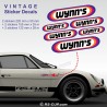 WYNN'S - 6 vintage Aufkleber für Alpine Renault und Renault Gordini