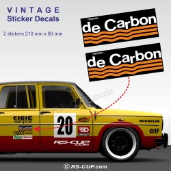 2 sticker decals DE CARBON for ALPINE RENAULT
