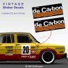 Lot de 2 stickers DE CARBON pour ALPINE RENAULT et Renault Gordini