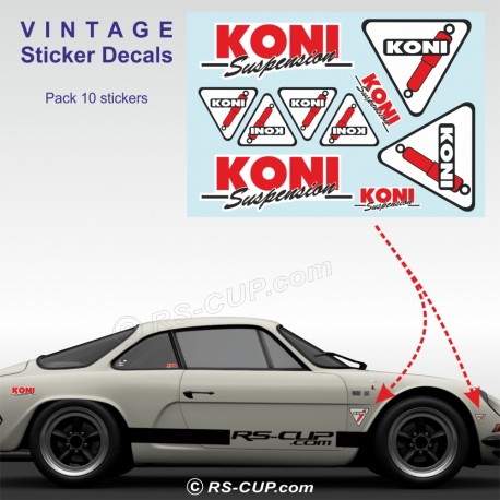 10 Aufkleber KONI vintage für ALPINE RENAULT