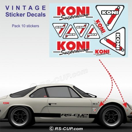 10 sticker decals KONI vintage for ALPINE RENAULT